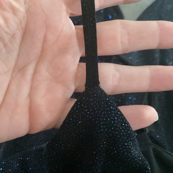 Alice + Olivia Jersey Knit Black Jumpsuit with Blue Sparkles🖤💙🖤 - Picture 7 of 10